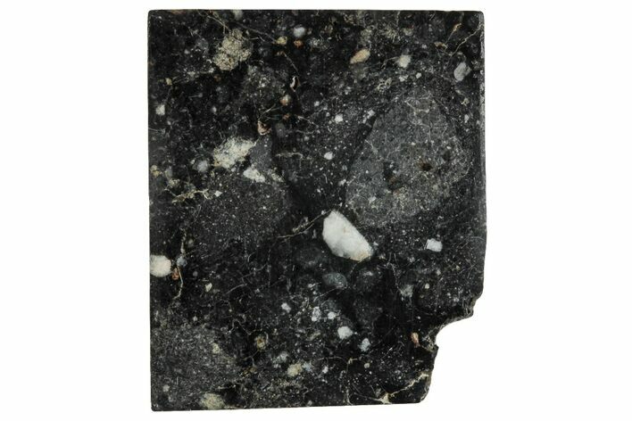 Polished, Starry Night Lunar Meteorite Slice ( g) - NWA #291436